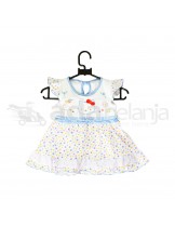 Nini Set Dress + Dalaman + Topi Hello Kitty Biru